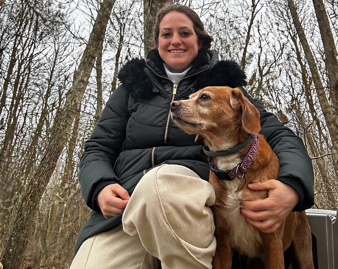 Sarah Pollock with animals
